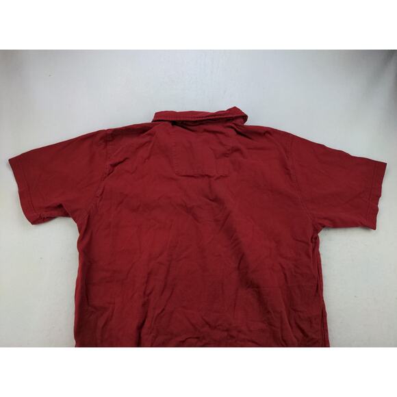 Mens Quiksilver Short Sleeve Polo Shirt Size L Red Logo Collared - Picture 6 of 10